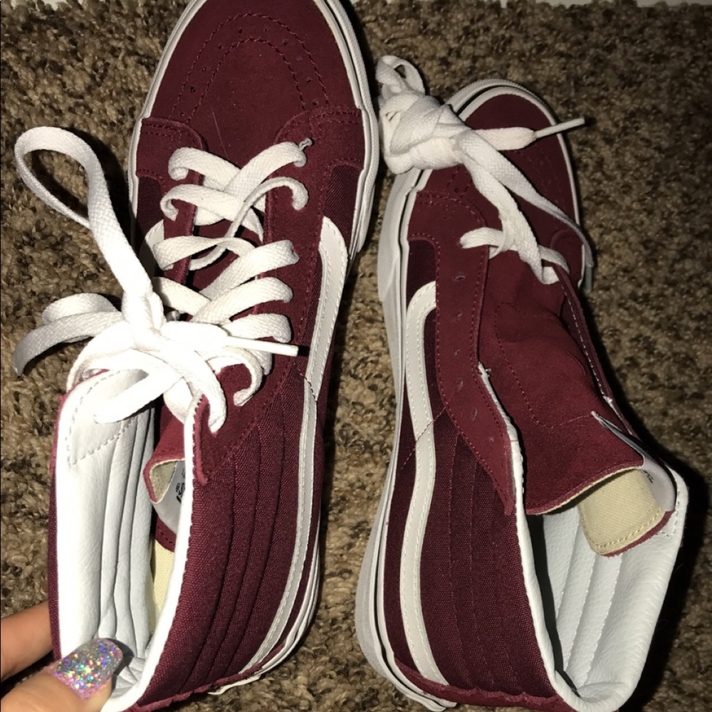 Maroon old skool vans